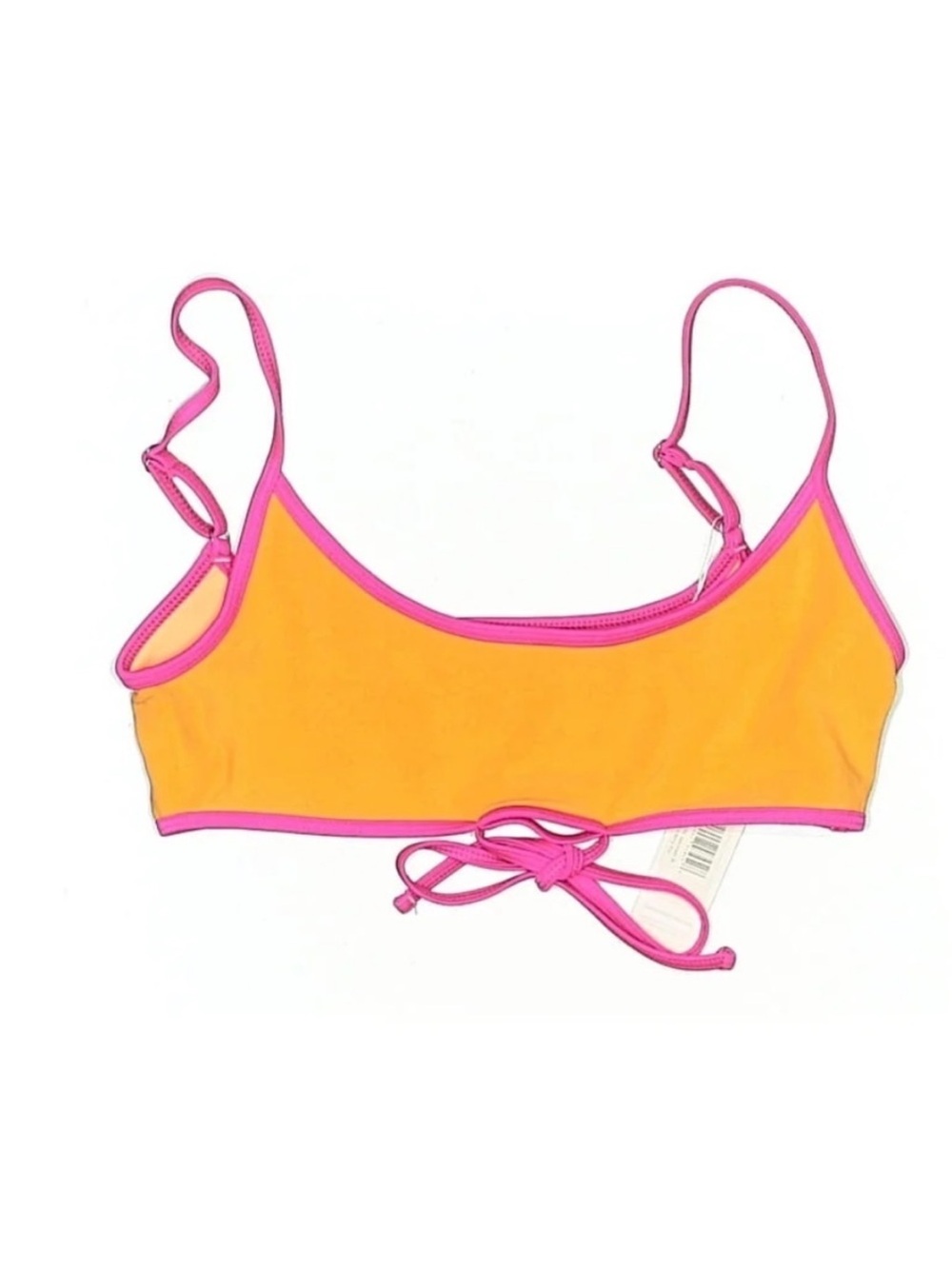 Frankies Bikinis Waco Terry Bikini Top Sundown Orange Pink Bralette M NWT - Picture 3 of 6